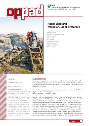 Noord-engeland Wandelen, Groot-Brittannië - Op Pad