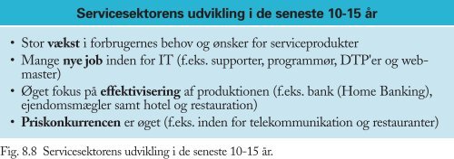 Kapitel 8 – Udvikling i salgs- og servicesektoren - trojka.dk