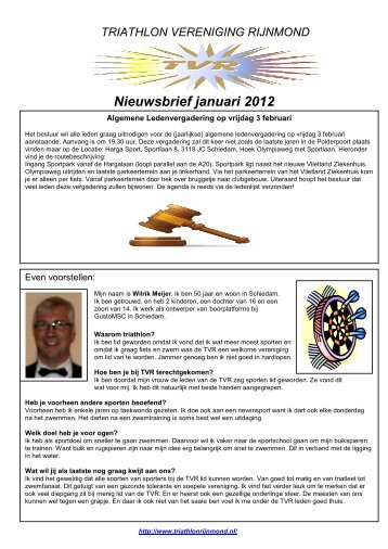 5e nieuwsbrief 31 jan 2012 - Triathlon Vereniging Rijnmond