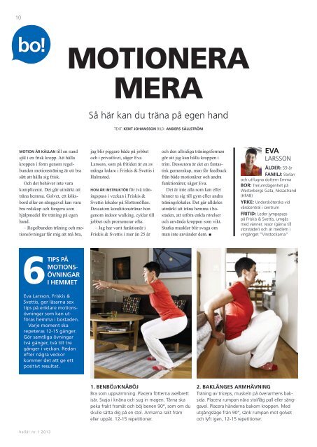 Hallå! Nr 1 2013 - Halmstad Fastighets AB