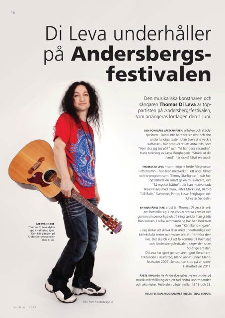 Hallå! Nr 1 2013 - Halmstad Fastighets AB