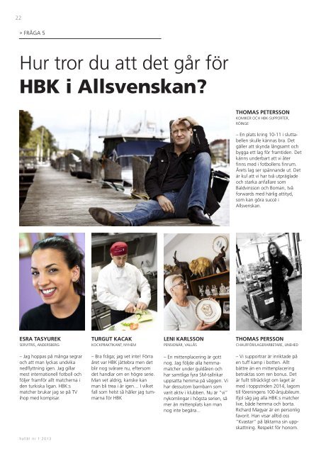 Hallå! Nr 1 2013 - Halmstad Fastighets AB