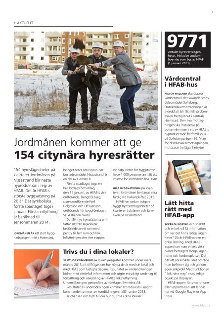 Hallå! Nr 1 2013 - Halmstad Fastighets AB