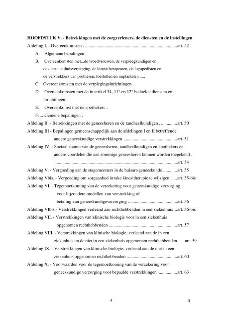 WET betreffende de verplichte verzekering voor geneeskundige ...