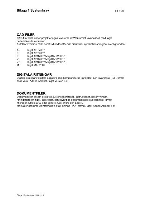 DigProj Handbok 5/2008 Version 1.0 - Fortifikationsverket