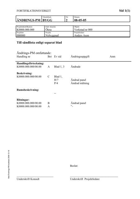 DigProj Handbok 5/2008 Version 1.0 - Fortifikationsverket