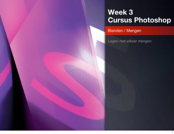 Week 3 Cursus Photoshop - Nodot