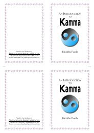 An Introduction To KAMMA Bhikkhu Pesala ... - buku Dharma