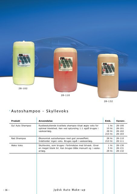 Download PDF kataloget i stor udgave - Jydsk Auto Make-up
