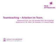 Teamteaching â€“ Arbeiten im Team. - NMSvernetzung