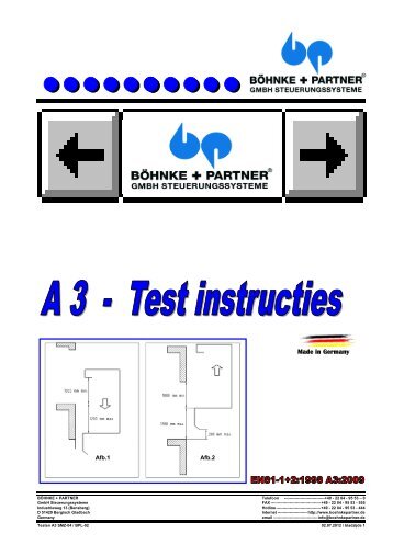 A3 - Test instructies - Böhnke + Partner GmbH