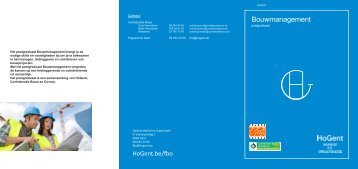 brochure - Faculteit Bedrijf en Organisatie - Hogeschool Gent