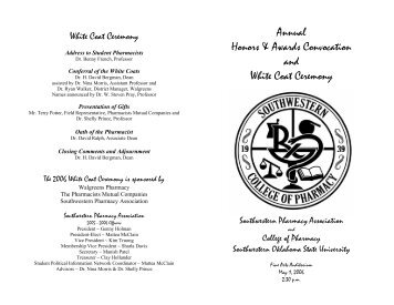 Annual Honors & Awards Convocation and White Coat Ceremony