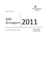 HMS Årsrapport 2011 - Diakonhjemmet