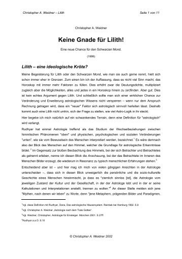 Keine Gnade für Lilith!