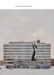 Arkitekturtidskriften KRITIK #11 - Syntes förlag