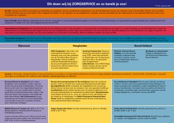 Dit doen wij bij Zorgservice en zo bereik je ons! - Parnassia Groep