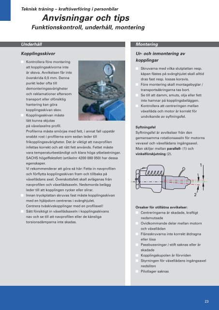 Fordonsdelar i personbil kraftöverföring