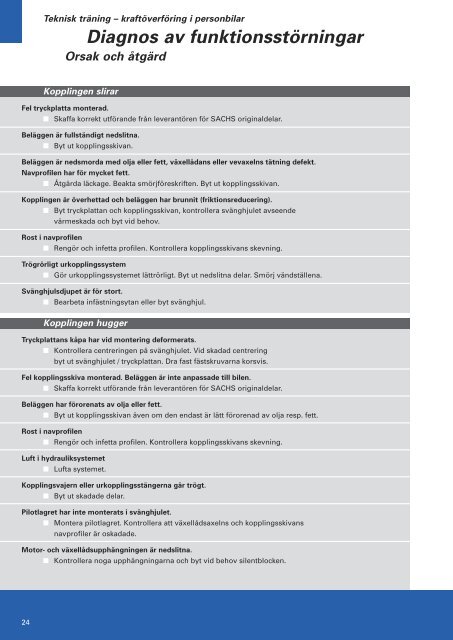 Fordonsdelar i personbil kraftöverföring