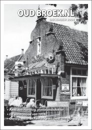 OUD BROEK.NL - Vereniging Oud Broek in Waterland