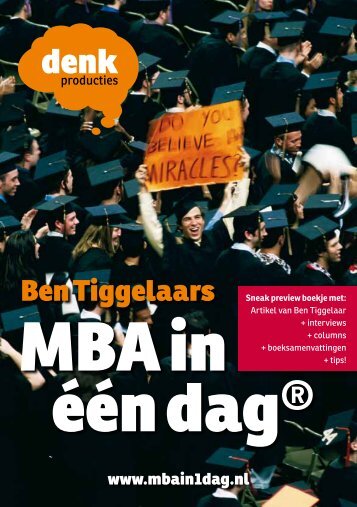 Miniboekje: MBA in één dag - DenkProducties