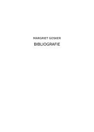 Bibliografie (PDF) - Margriet Gosker