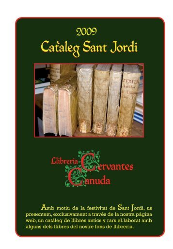 Cataleg Sant Jordi - Llibreria Cervantes-Canuda