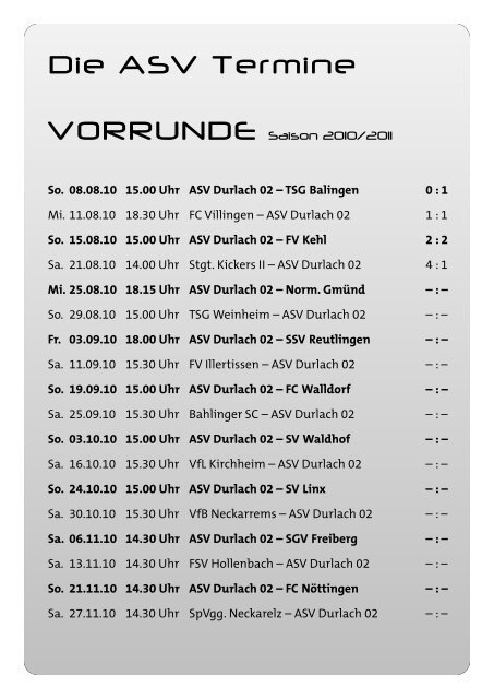 ASV Durlach – Normannia Gmünd