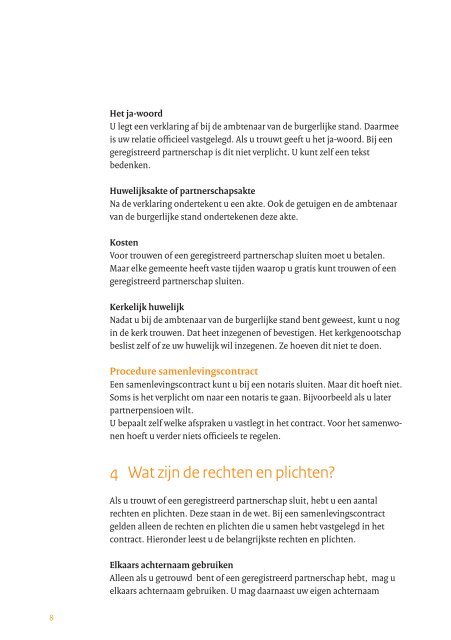 Samenlevingscontract of geregistreerd partnerschap kosten