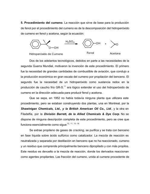 Obtención Industrial de Fenoles