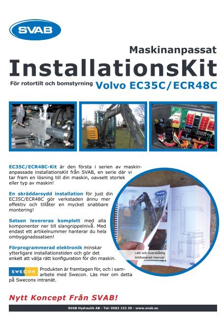 InstallationsKit Maskinanpassat Volvo EC35C ... - SVAB Hydraulik