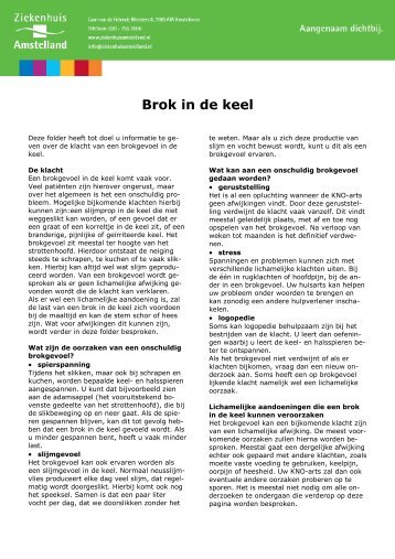 1794 Brok in de keel - Ziekenhuis Amstelland