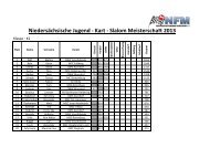 Niedersächsische Jugend - Kart - Slalom Meisterschaft 2013