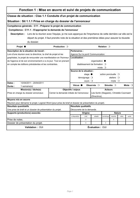Fiche Descriptive Cerise Pro Exemple