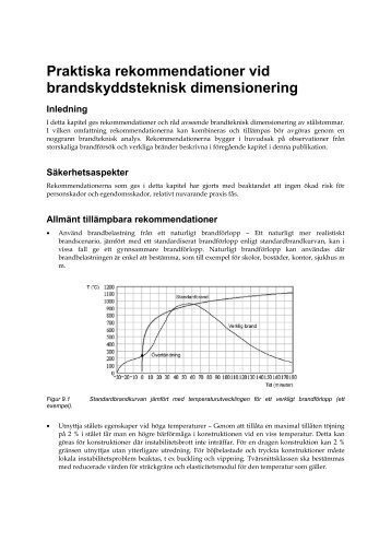 Praktiska rekommendationer vid brandskyddsteknisk dimensionering