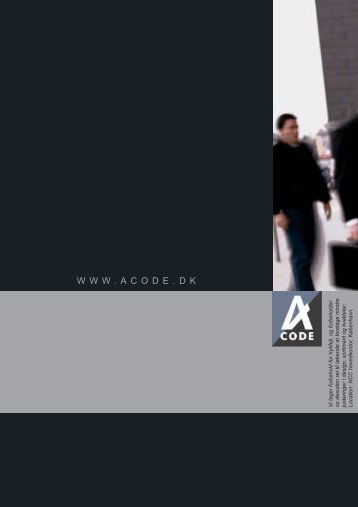 W W W . A C O D E . D K - Holmer Profiltøj