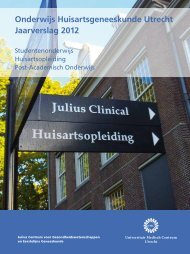 Onderwijs Huisartsgeneeskunde Utrecht Jaarverslag 2012