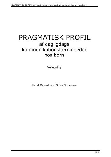 PRAGMATISK PROFIL - TAVSgruppen