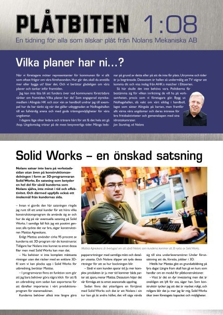 Plåtbiten 2008:01 - Nolans Mekaniska AB