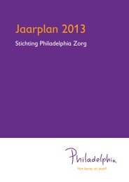 Jaarplan 2013 - Stichting Philadelphia Zorg