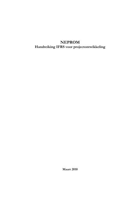 Handreiking IFRS voor projectontwikkeling - Neprom