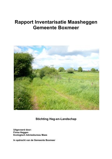 Rapport Inventarisatie Maasheggen Gemeente Boxmeer