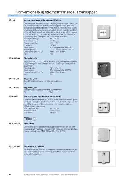 SynovaTM Brand Produkter & tillbehör Katalog 2004 - Siemens