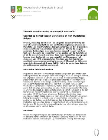 Persbericht Doctoraat Anneleen Vanden Boer - Hogeschool ...