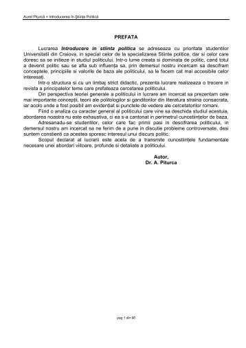 I INTRODUCERE ÎN STUDIUL POLITOLOGIEI - SvEdu.ro