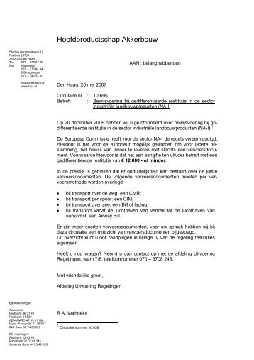 Hoofdproductschap Akkerbouw - HPA