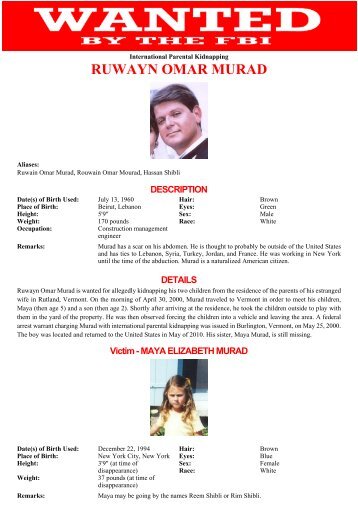 RUWAYN OMAR MURAD - FBI