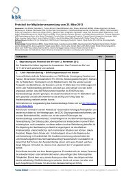 Protokoll der Mitgliederversammlung vom 25. März 2013 - kbk