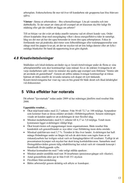 Rapport från projekt Lean-tänk i städ - Suntliv.nu