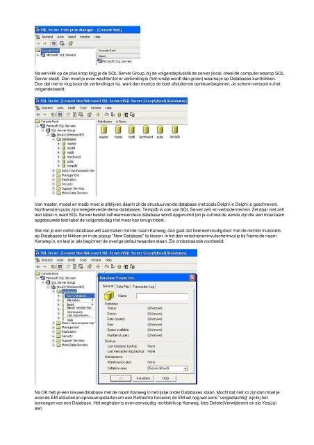 Handleiding voor beginners in Microsoft SQL Server - Nederlandse ...